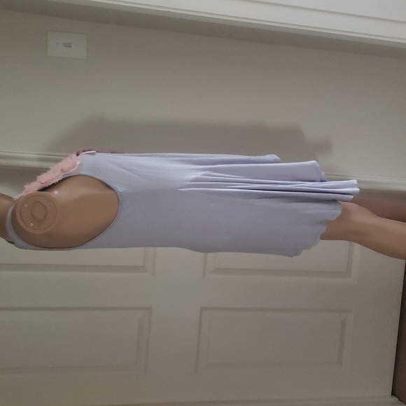 D'Closet s floral applique display scoop neck racer back flowy trapeze style - Picture 4 of 8